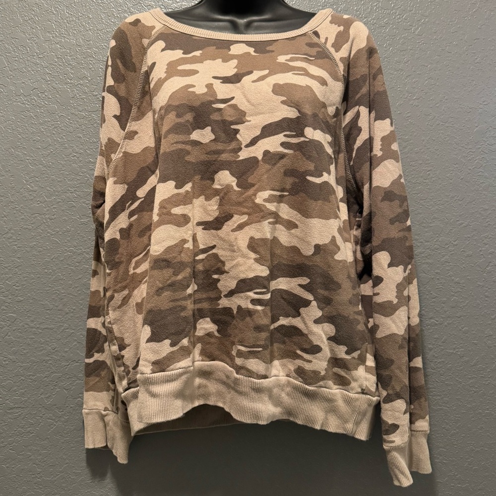 green camo crewneck